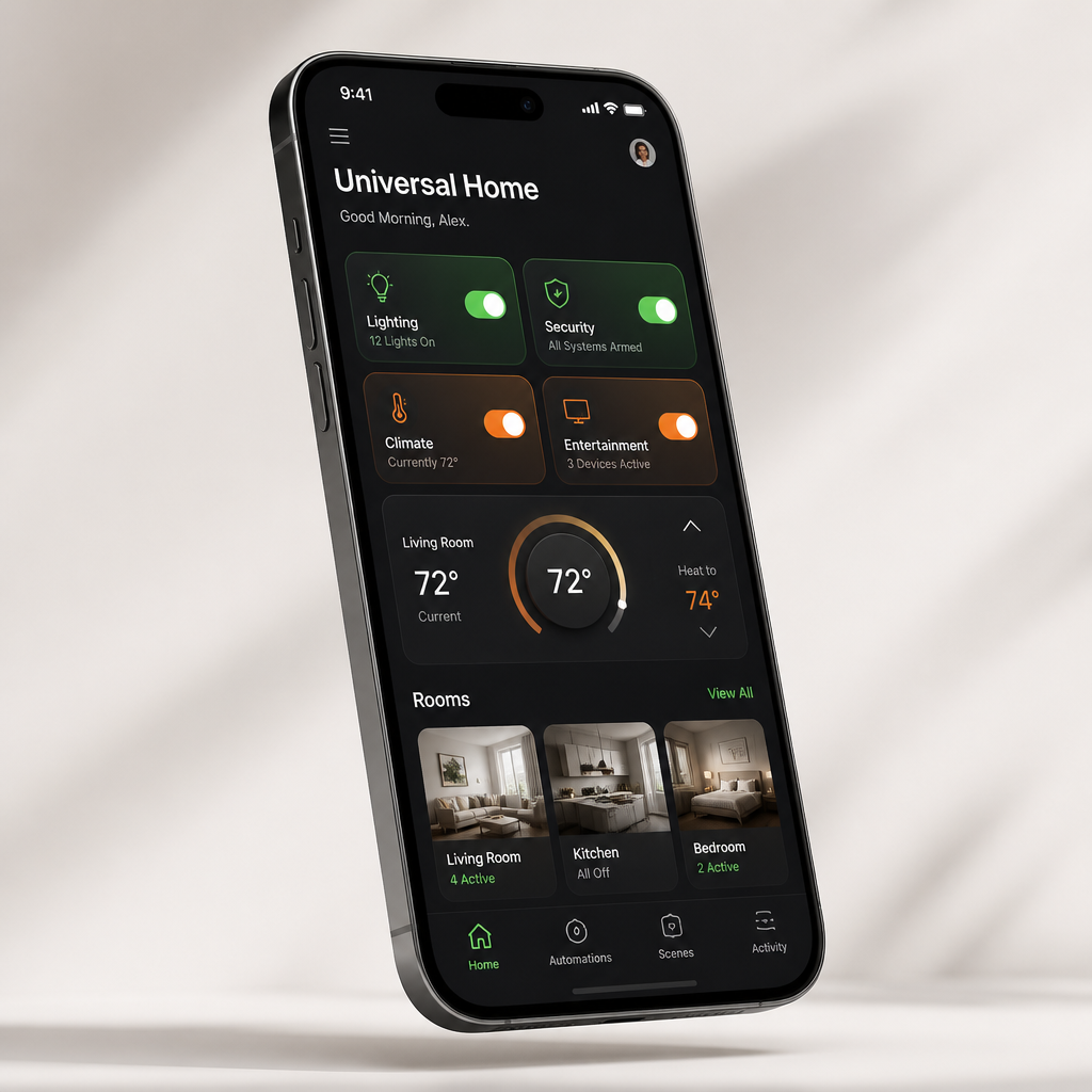 Universal Home smart home app developed by ITS